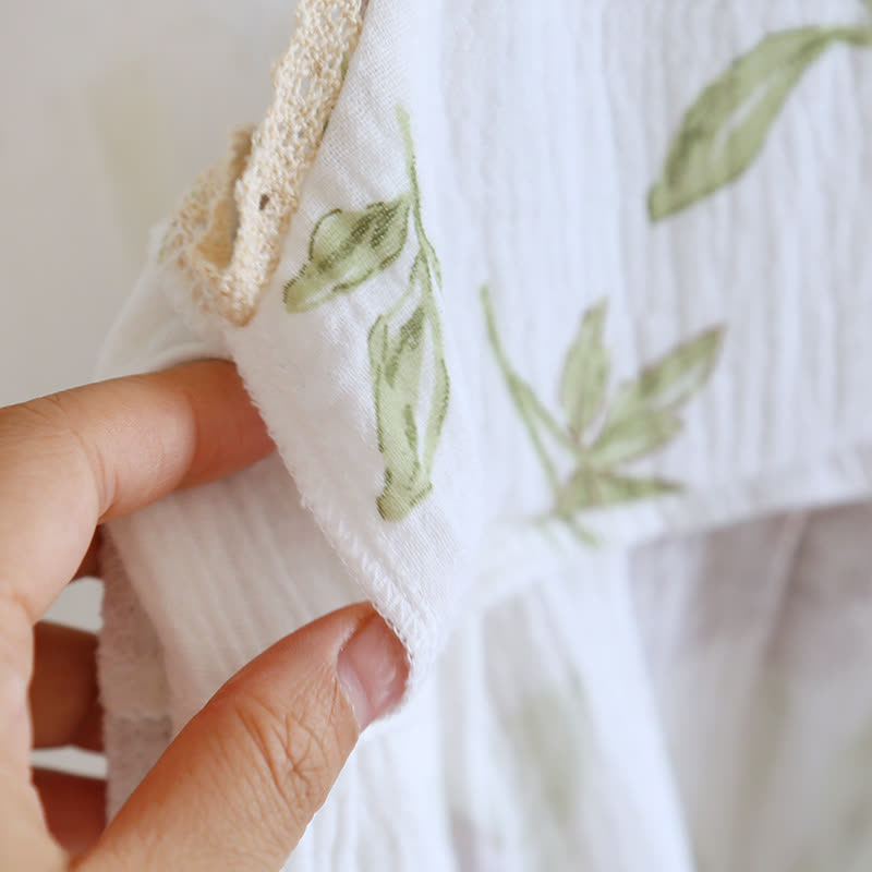 Violet Print Cotton Padded Cami Nightgown