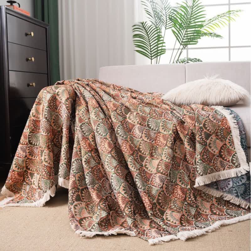 Art Deco-Inspired Tapestry Sofa Cover