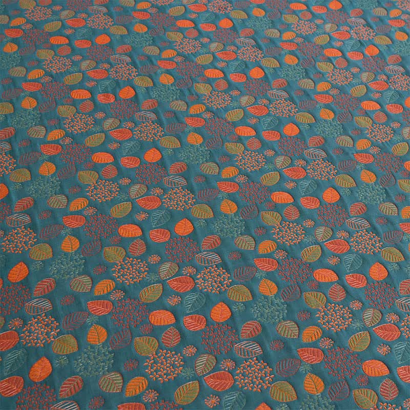 Leaf Print Cotton Gauze  Fitted Sheet