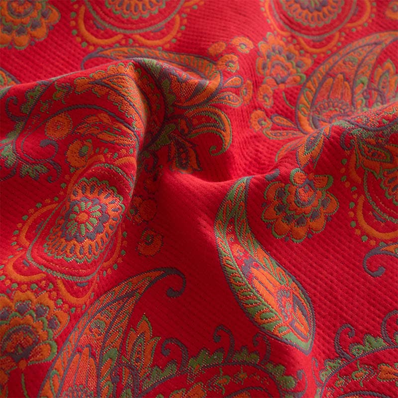 Paisley Floral Cotton Jacquard Fitted Sheet