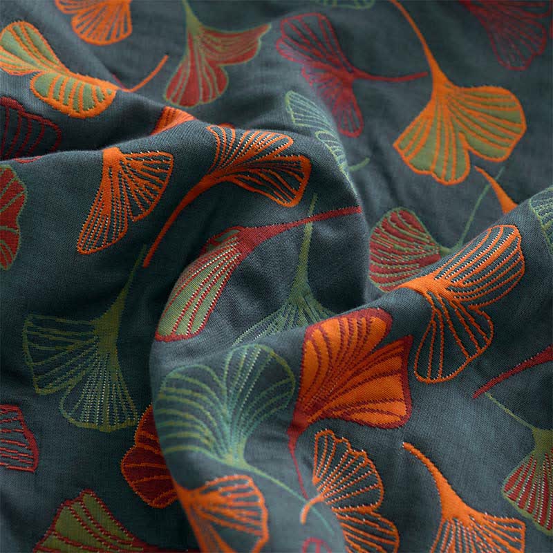 Ginkgo Natural Cotton Gauze Fitted Sheet