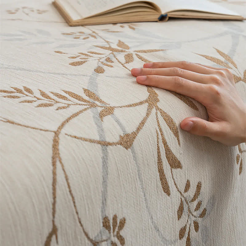 Subtle Branch Chenille Sofa Throw Blanket