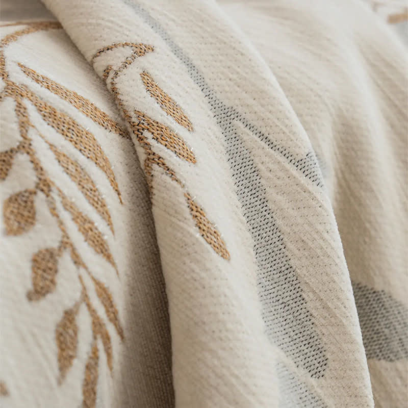 Subtle Branch Chenille Sofa Throw Blanket