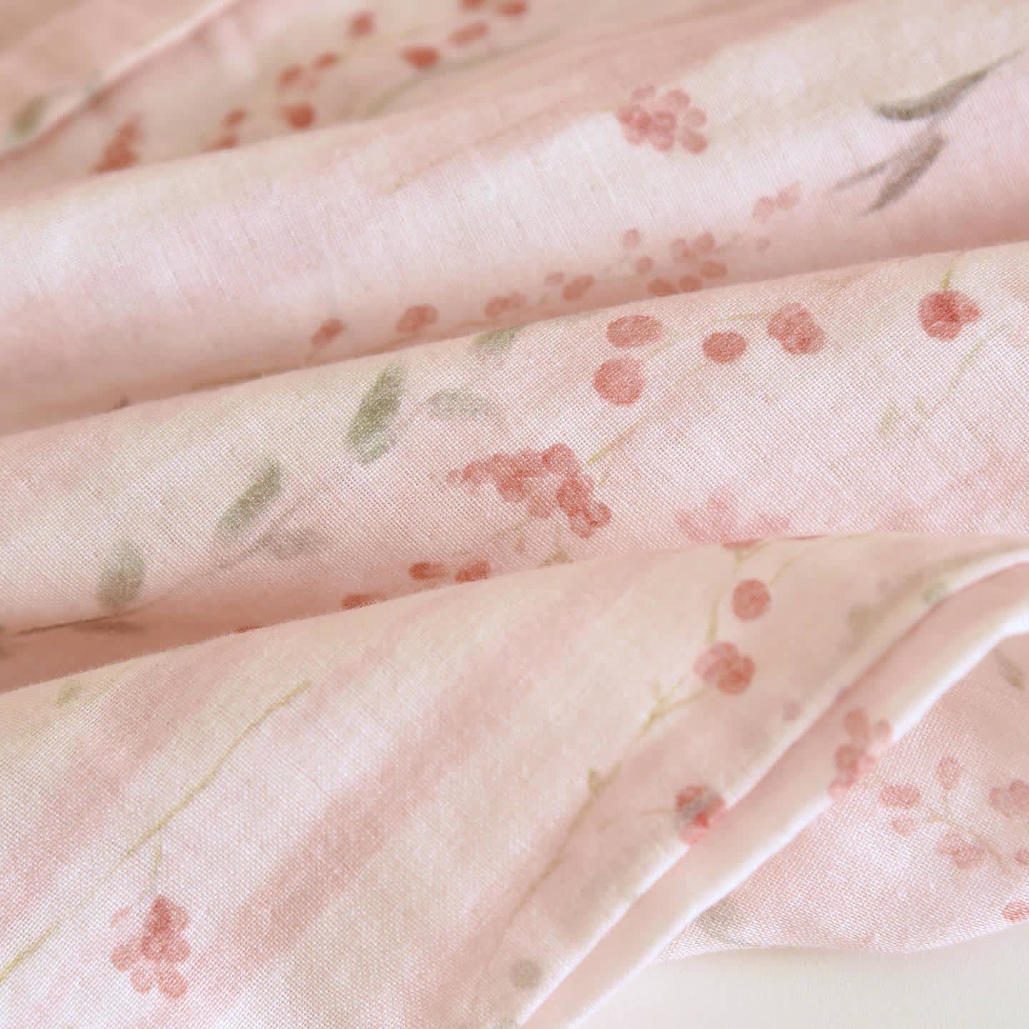 Pink Striped Floral Kimono Loungewear Set