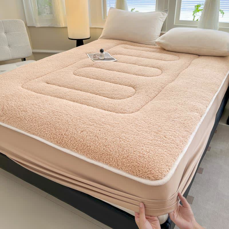 Solid Color Sherpa Warm Fitted Sheet