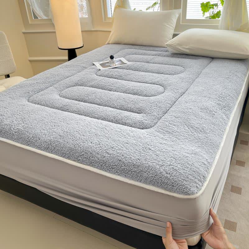 Solid Color Sherpa Warm Fitted Sheet