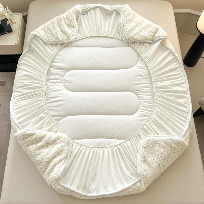 Solid Color Sherpa Warm Fitted Sheet