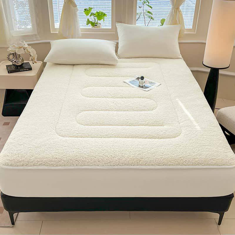 Solid Color Sherpa Warm Fitted Sheet