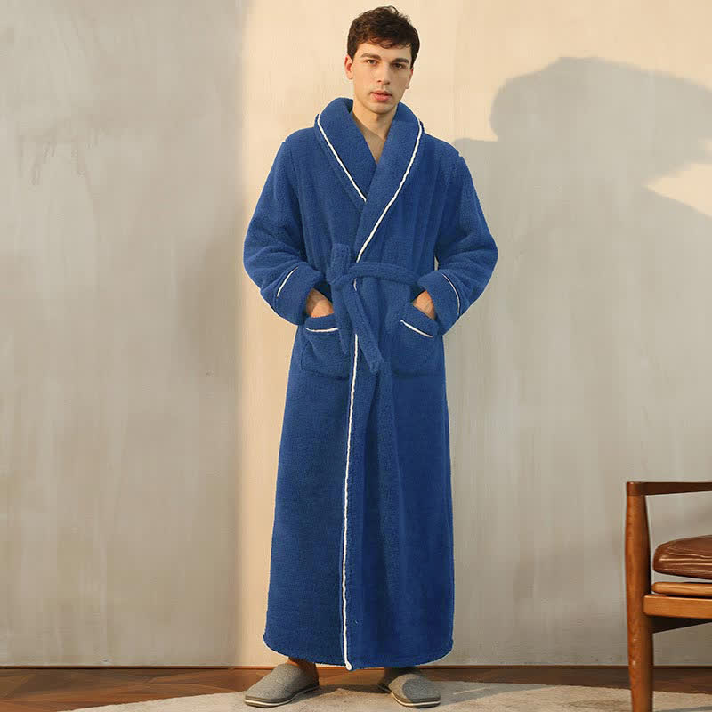 Comfy Fleece Pajama Long Bathrobe