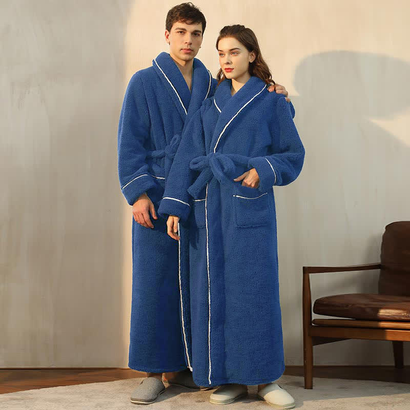Comfy Fleece Pajama Long Bathrobe