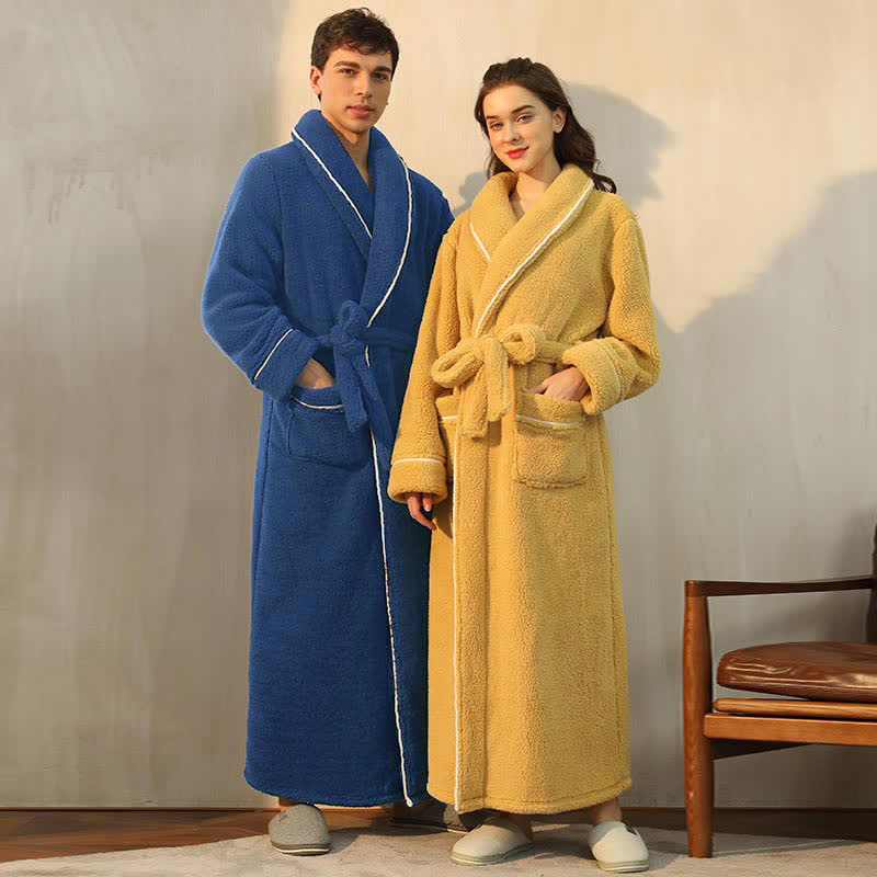 Comfy Fleece Pajama Long Bathrobe
