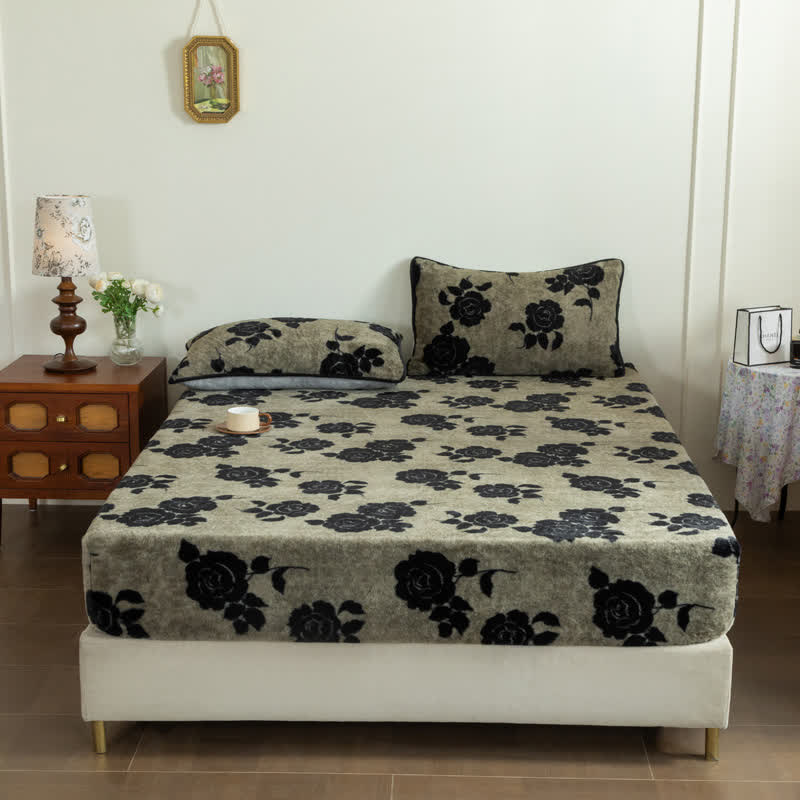 Rose Plush Fitted Sheet