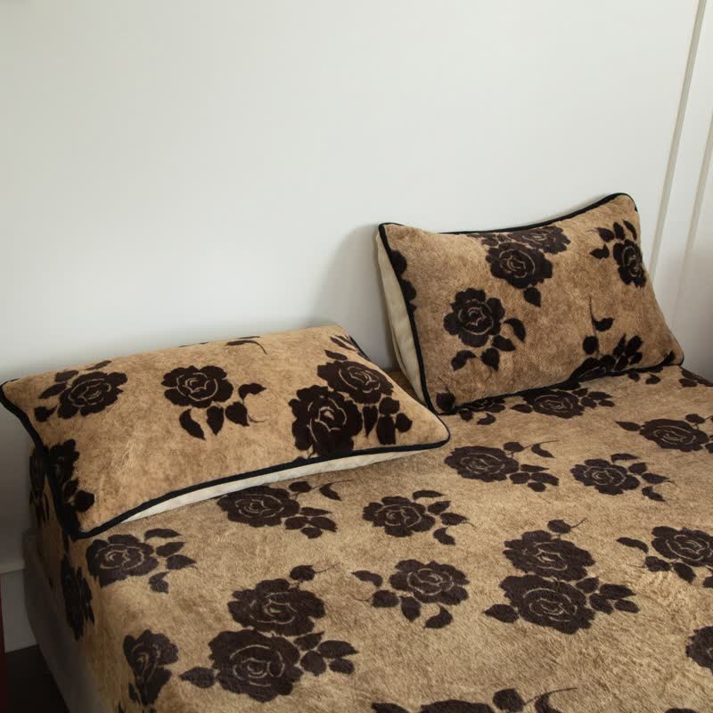 Rose Plush Fitted Sheet