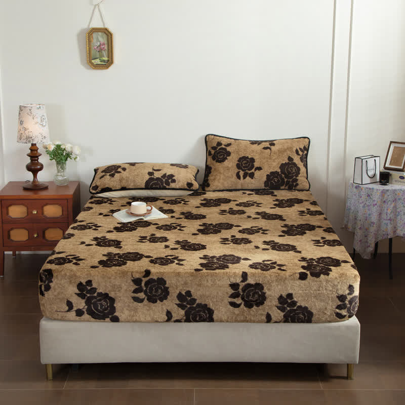 Rose Plush Fitted Sheet