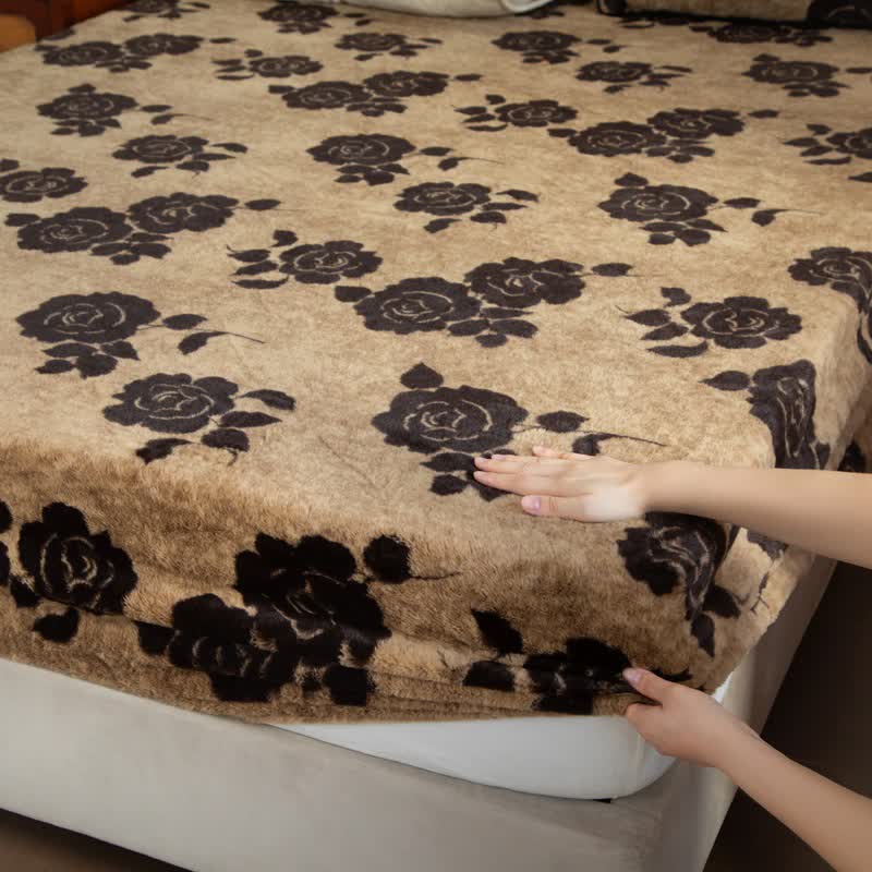 Rose Plush Fitted Sheet