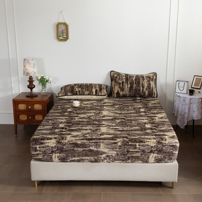 Artistic Style Abstract Fitted Sheet