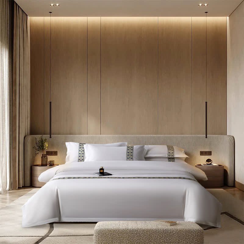 Ownkoti Simple Mediterranean Style Duvet Cover Set(3PCS) - image 3