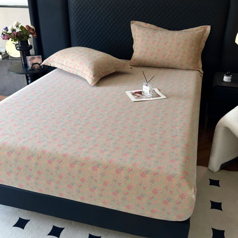 Pastoral Floral Cotton Gauze Fitted Sheet