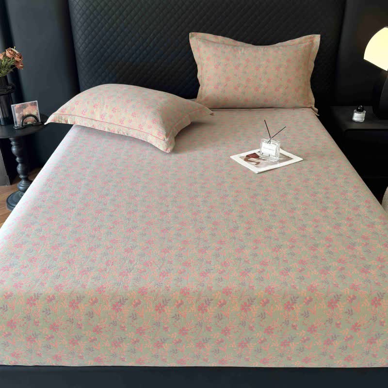 Pastoral Floral Cotton Gauze Fitted Sheet
