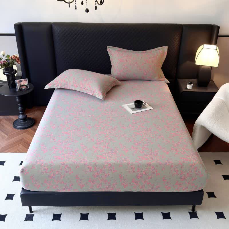 Plum Blossom Cotton Gauze Fitted Sheet