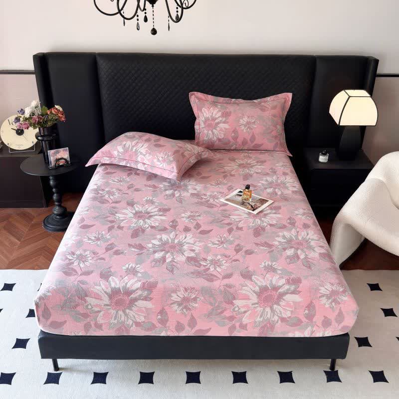 Rustic Sunflower Cotton Gauze Fitted Sheet