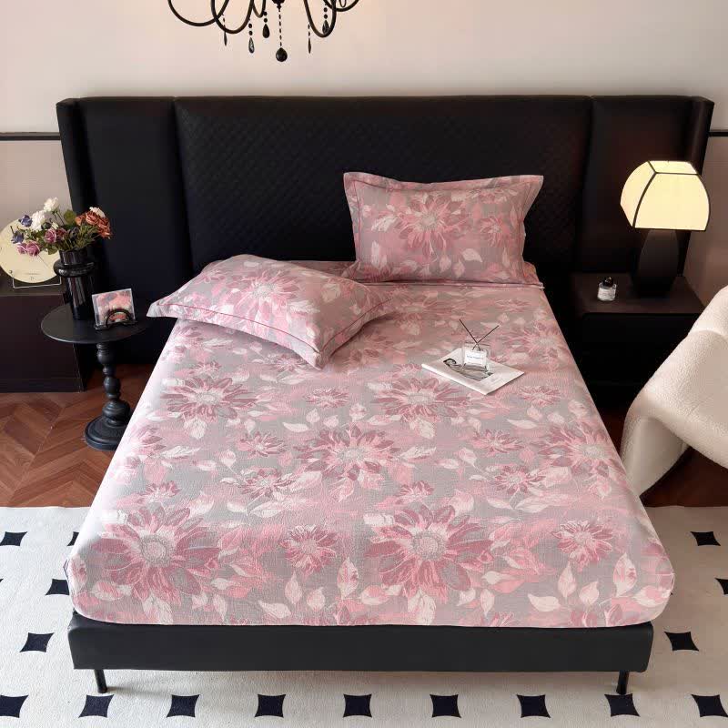 Rustic Sunflower Cotton Gauze Fitted Sheet