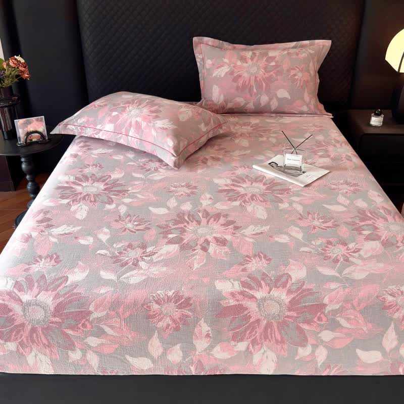 Rustic Sunflower Cotton Gauze Fitted Sheet