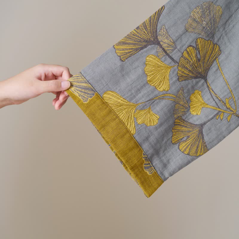 Ownkoti Cotton Gauze Ginkgo Kimono Robe - image 38