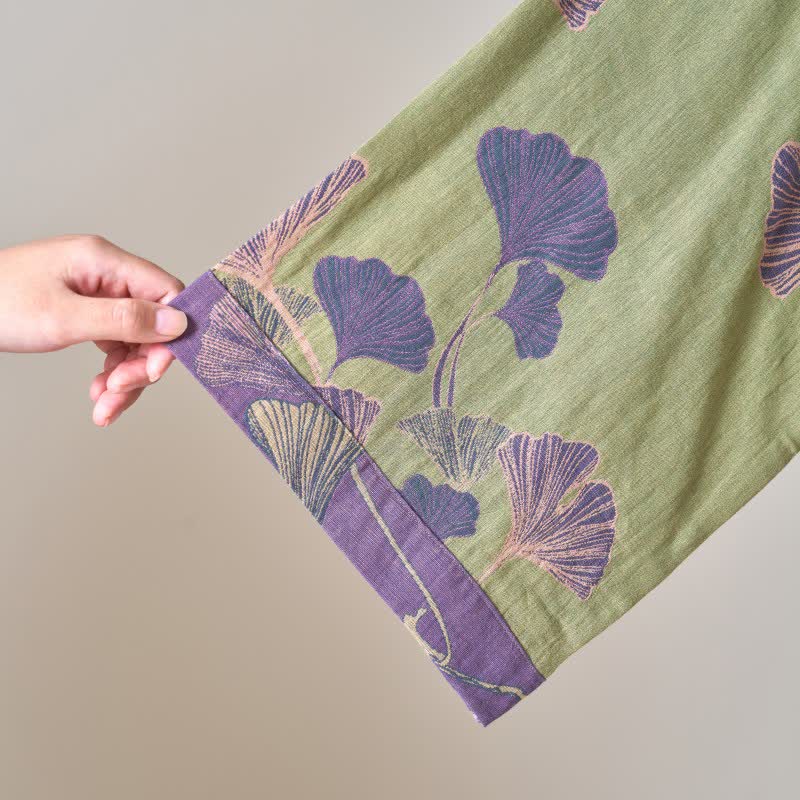 Ownkoti Cotton Gauze Ginkgo Kimono Robe - image 22