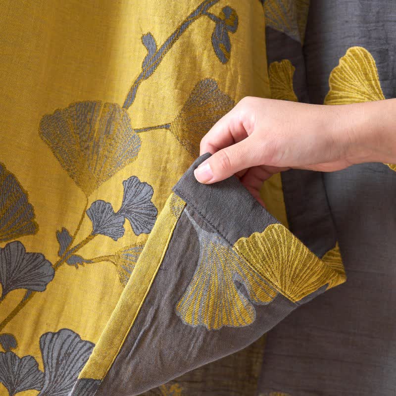 Ownkoti Cotton Gauze Ginkgo Kimono Robe - image 14