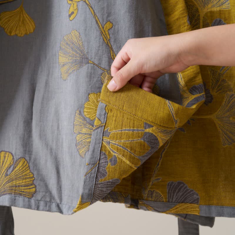 Ownkoti Cotton Gauze Ginkgo Kimono Robe - image 37