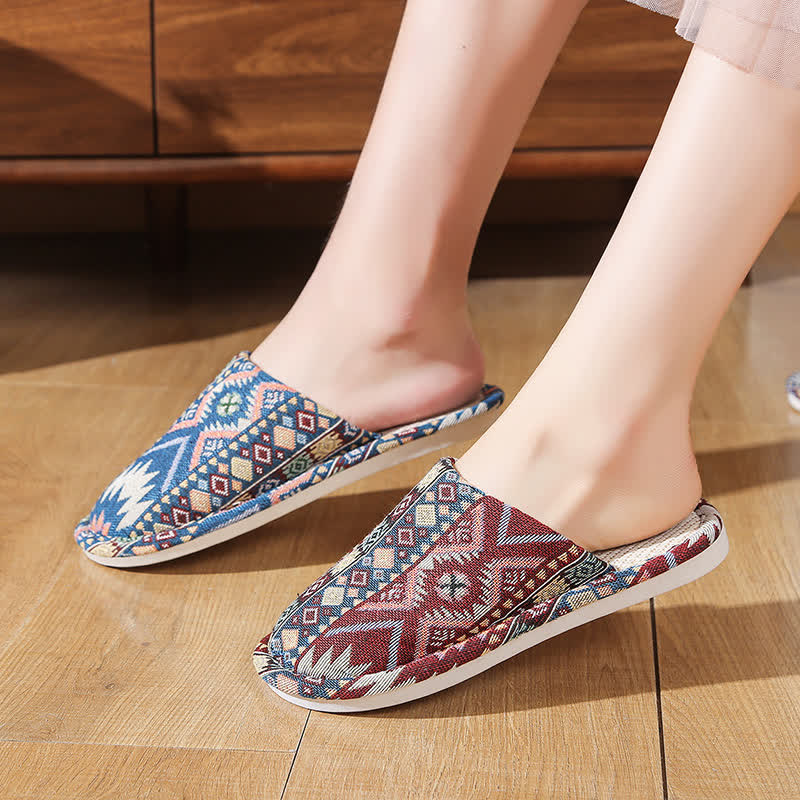 Ethnic Style Pattern Non-slip House Slippers