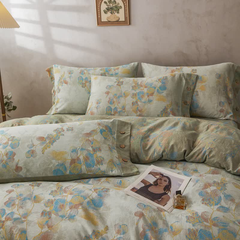 Ownkoti Refresh Botanical Cotton Bedding Set(4PCS) - image 5