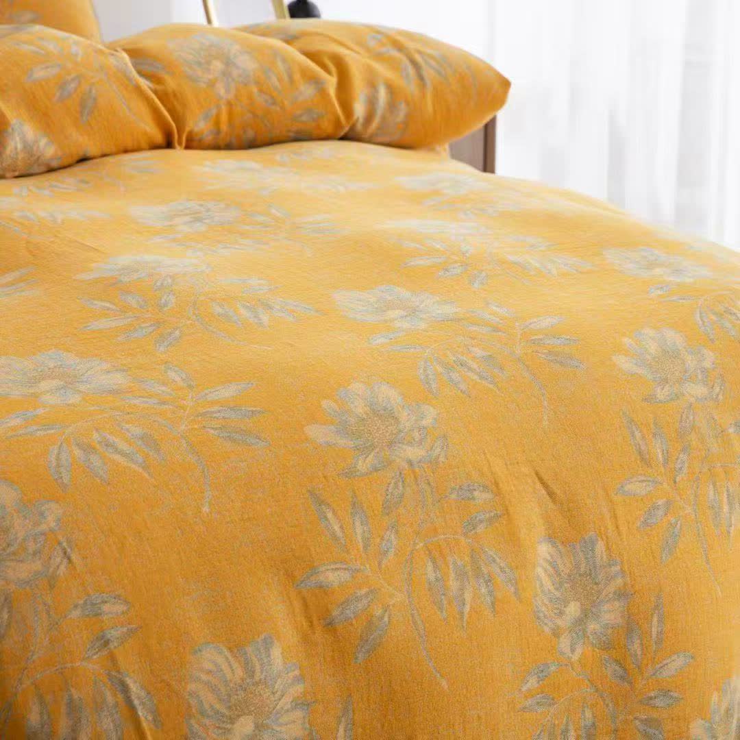 Ownkoti Floral Blossom Cotton Gauze Bedding Set(4PCS) - image 4