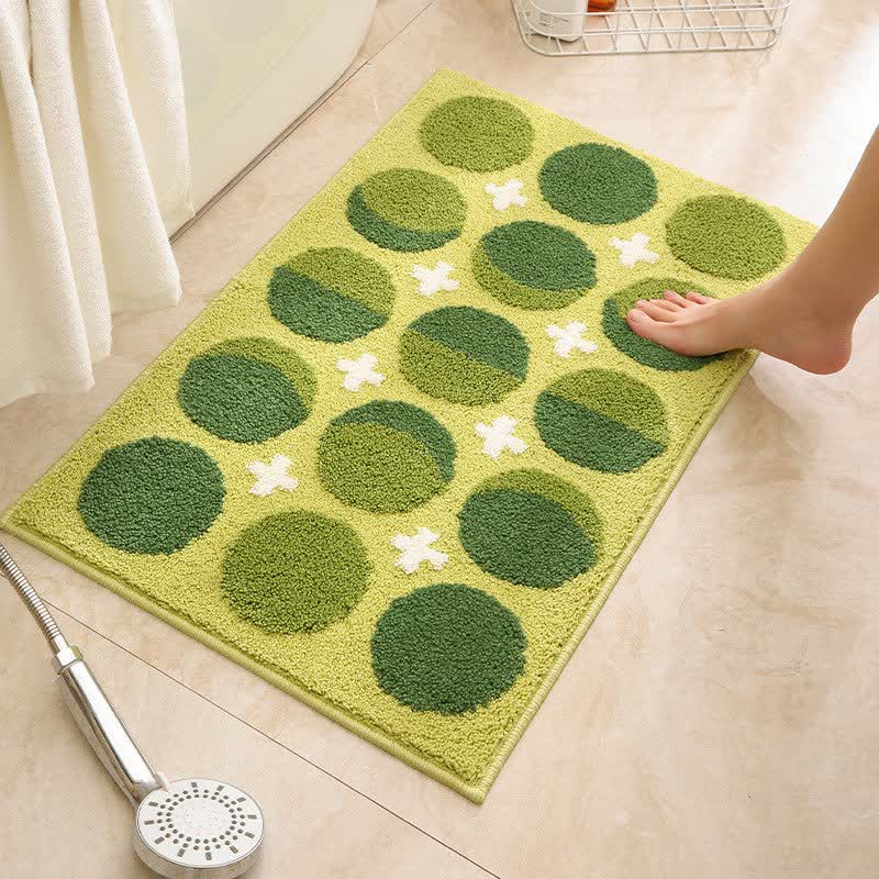 Geometric Pattern Jacquard Non-slip Bath Mat