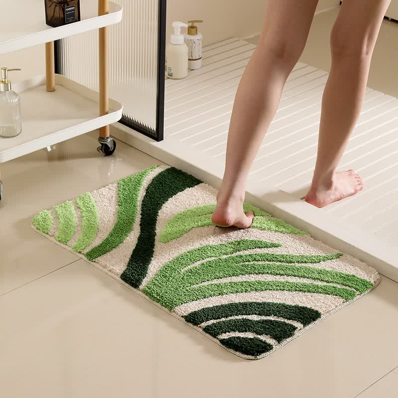 Green Plants Non-slip Bath Mat