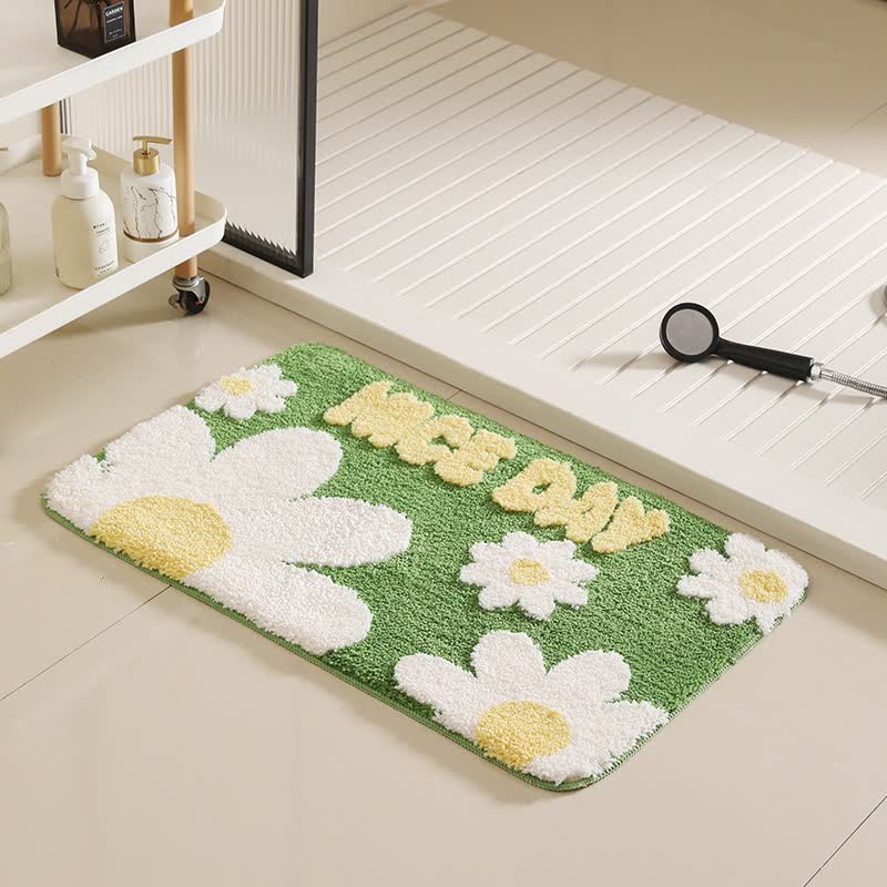 Green Plants Non-slip Bath Mat
