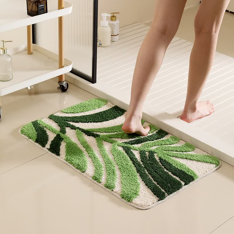 Green Plants Non-slip Bath Mat