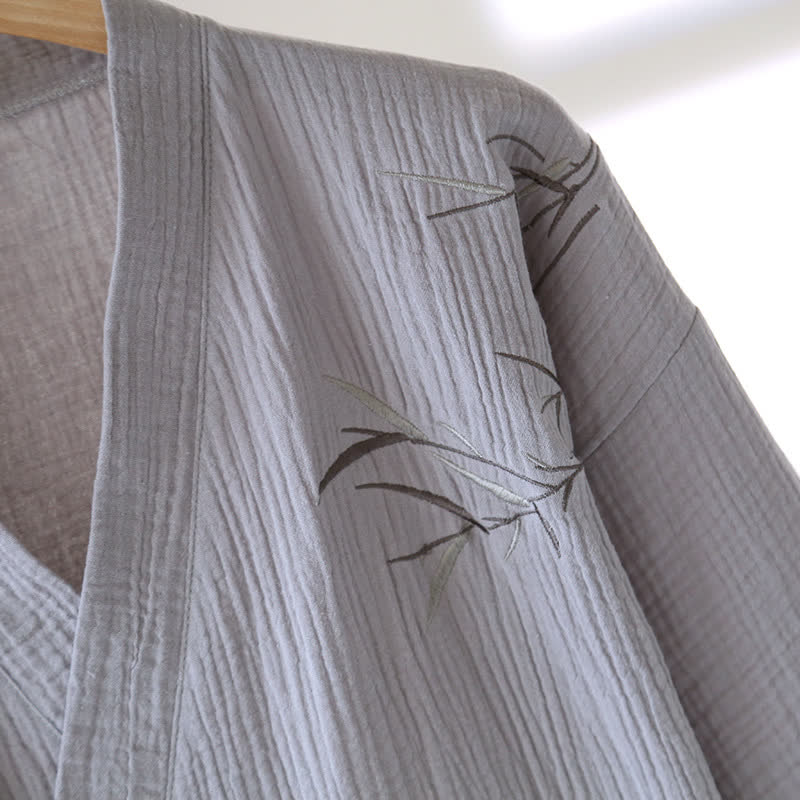 Unisex Bamboo Cotton Gauze Bathrobe