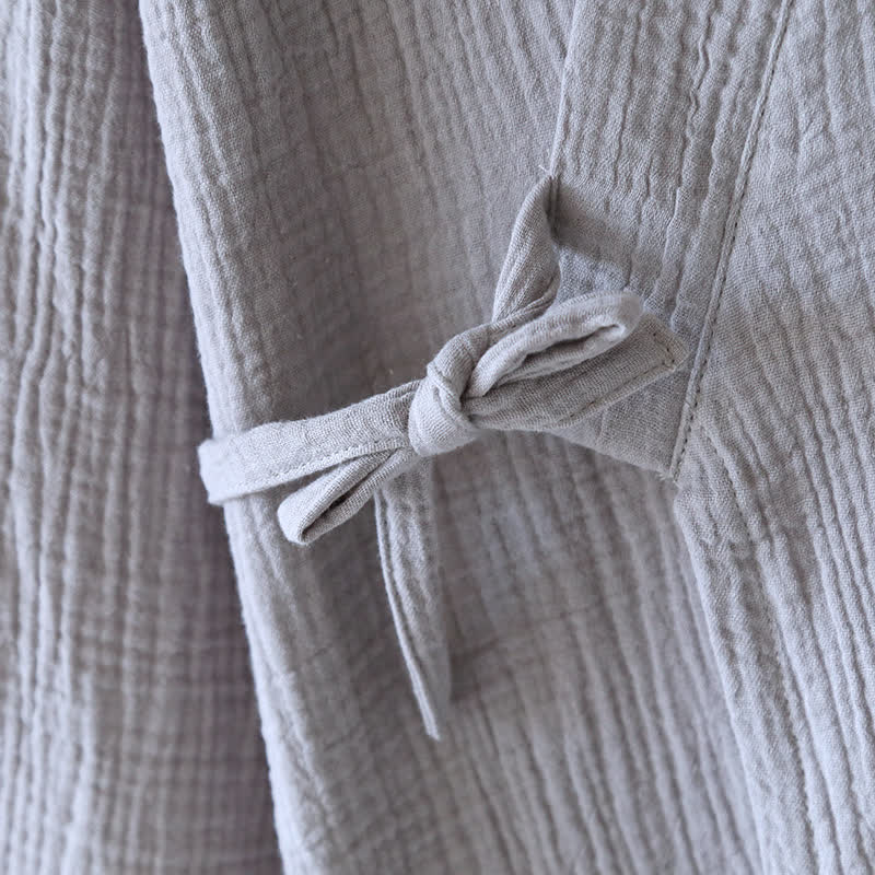Unisex Bamboo Cotton Gauze Bathrobe