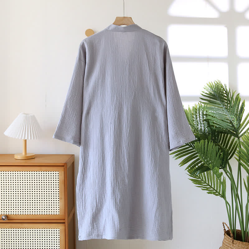 Unisex Bamboo Cotton Gauze Bathrobe