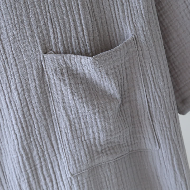 Unisex Bamboo Cotton Gauze Bathrobe