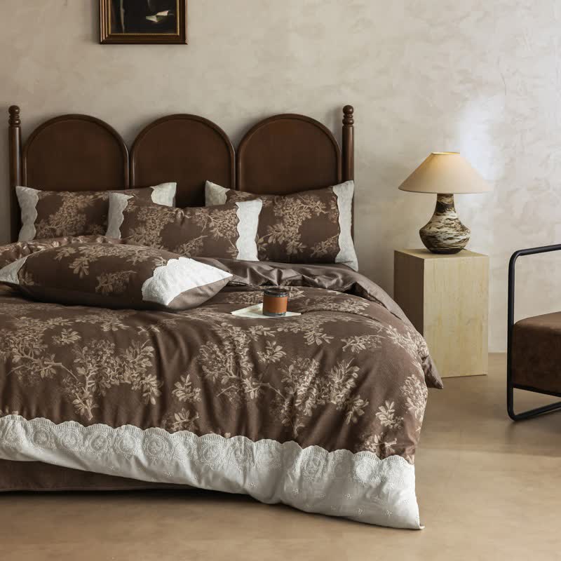 Ownkoti Rustic Woven Linen Blend Duvet Cover Set(4PCS) - King - image 0