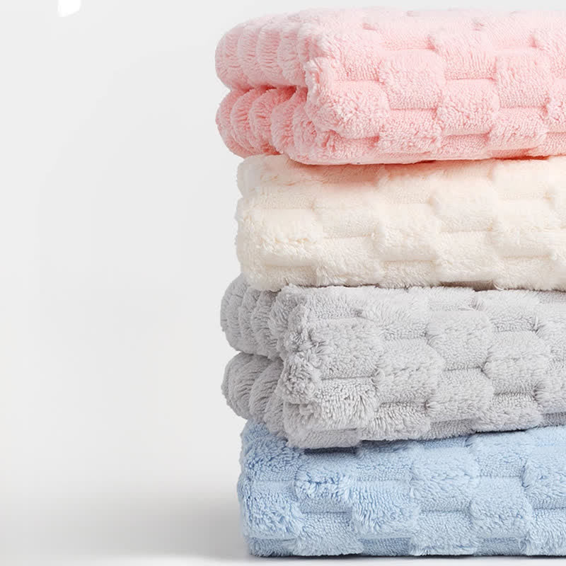 Soild Color Unisex Absorbent Hooded Robe