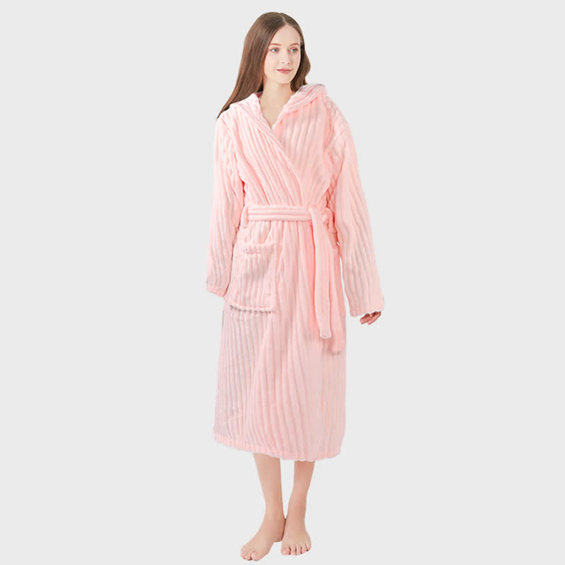 Unisex Cloud-Soft Hooded Plush Robe