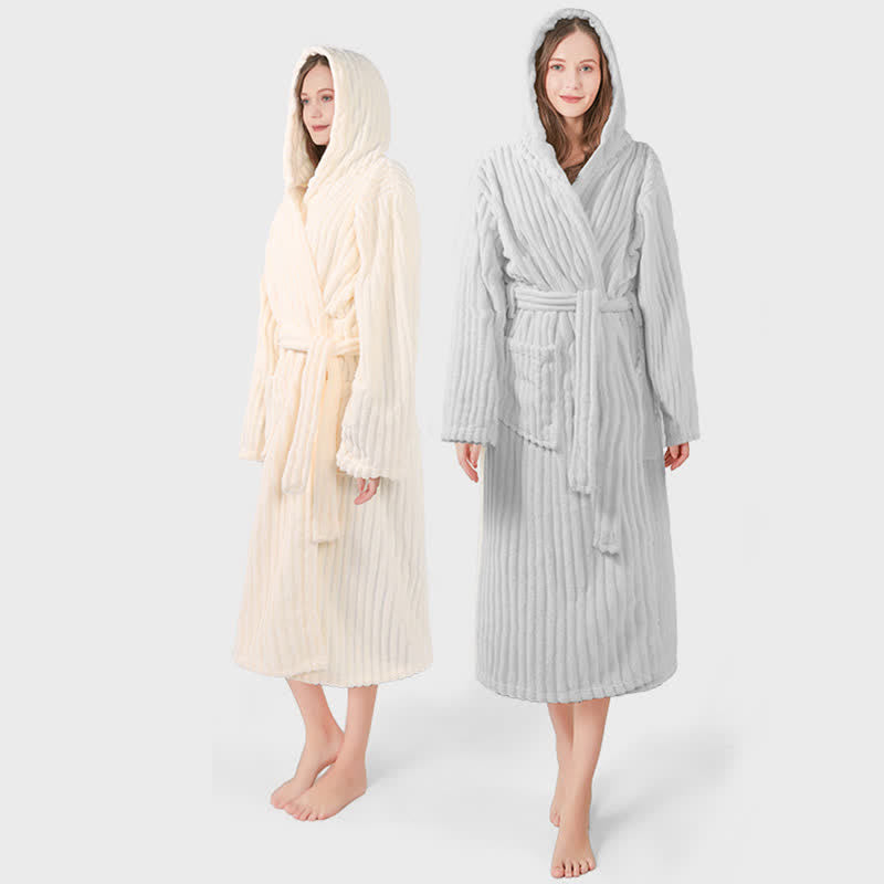 Unisex Cloud-Soft Hooded Plush Robe