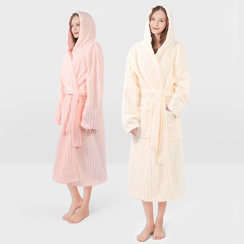 Unisex Cloud-Soft Hooded Plush Robe