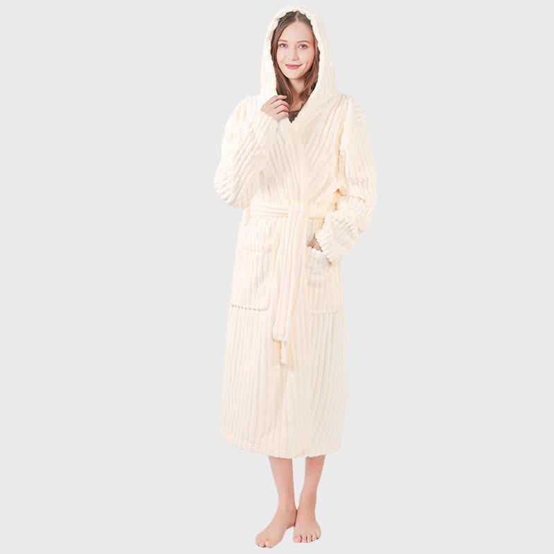 Unisex Cloud-Soft Hooded Plush Robe
