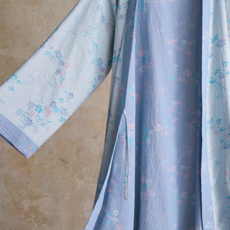 Graceful Plum Blossom Cotton Gauze Kimono Robe