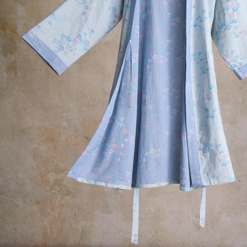 Graceful Plum Blossom Cotton Gauze Kimono Robe
